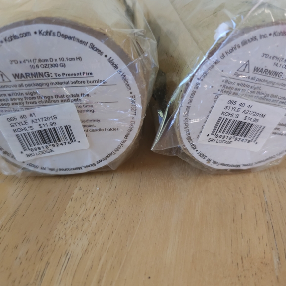 Kohl's Birch Wrapped Ski Lodge Candle Pair - Picture 3 of 3